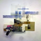 Collage - Folie, Klebestreifen, Papier